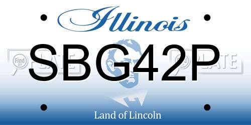 SBG42P Illinois License Plate