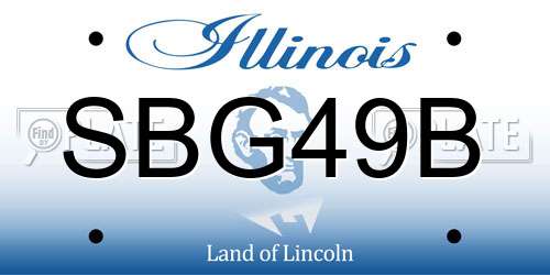 SBG49B Illinois License Plate