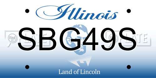SBG49S Illinois License Plate