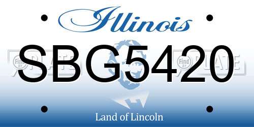 SBG5420 Illinois License Plate