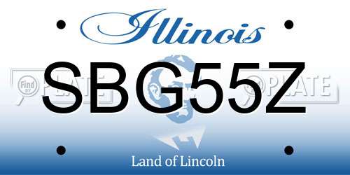 SBG55Z Illinois License Plate
