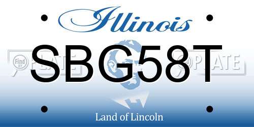 SBG58T Illinois License Plate
