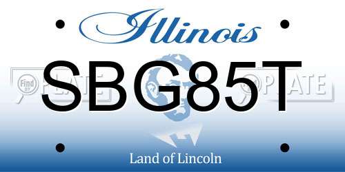 SBG85T Illinois License Plate