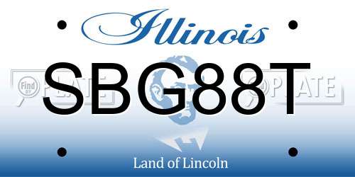 SBG88T Illinois License Plate