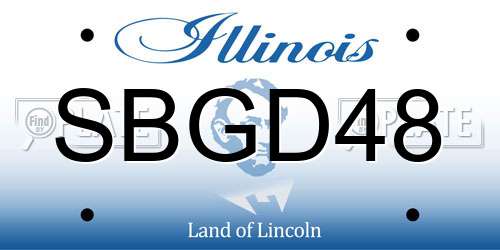 SBGD48 Illinois License Plate