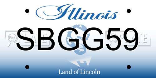 SBGG59 Illinois License Plate