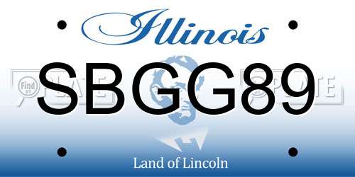 SBGG89 Illinois License Plate