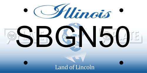 SBGN50 Illinois License Plate
