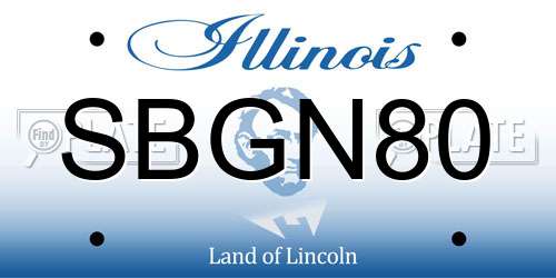 SBGN80 Illinois License Plate