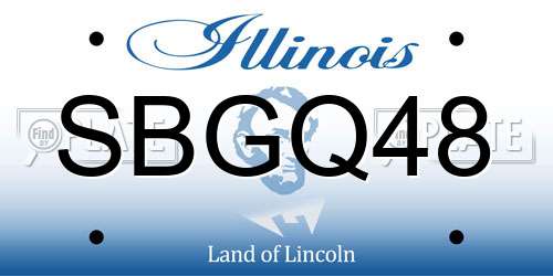 SBGQ48 Illinois License Plate