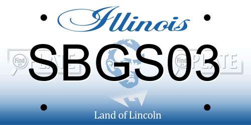SBGS03 Illinois License Plate