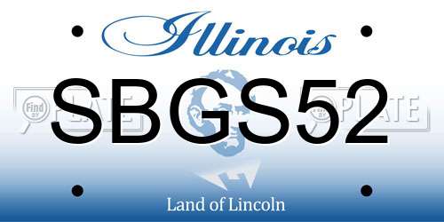 SBGS52 Illinois License Plate