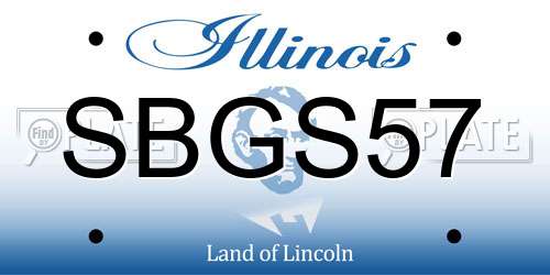 SBGS57 Illinois License Plate