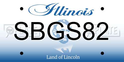 SBGS82 Illinois License Plate