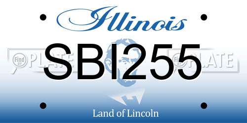 SBI255 Illinois License Plate