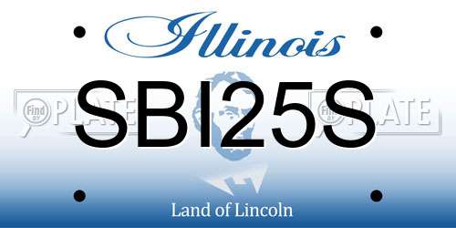 SBI25S Illinois License Plate