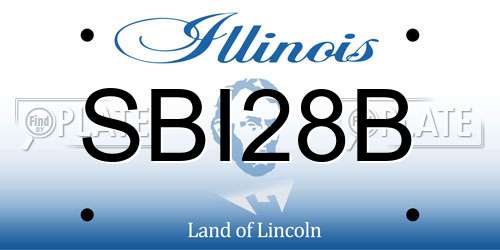 SBI28B Illinois License Plate