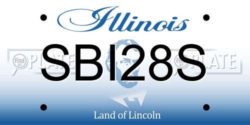 SBI28S Illinois License Plate