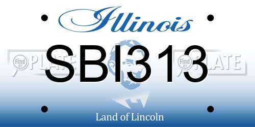 SBI313 Illinois License Plate