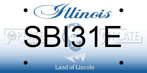 SBI31E Illinois License Plate