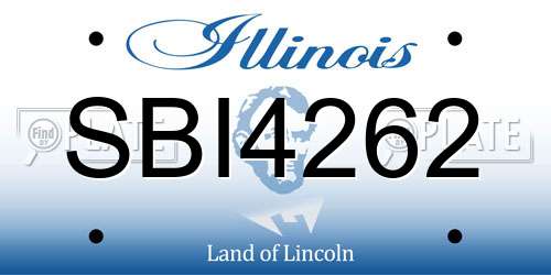 SBI4262 Illinois License Plate