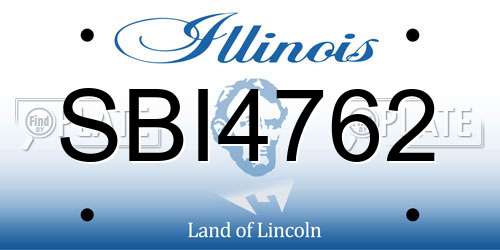 SBI4762 Illinois License Plate