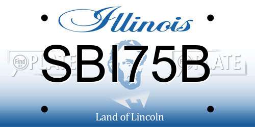 SBI75B Illinois License Plate