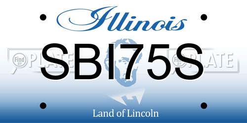 SBI75S Illinois License Plate