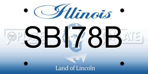 SBI78B Illinois License Plate