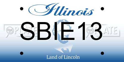 SBIE13 Illinois License Plate