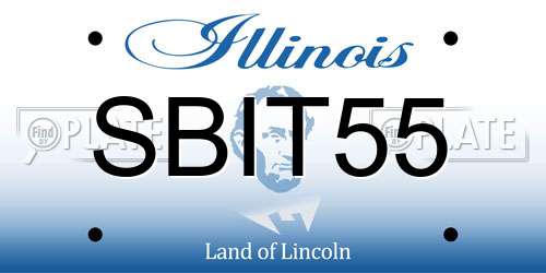 SBIT55 Illinois License Plate