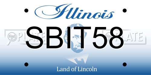 SBIT58 Illinois License Plate