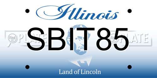 SBIT85 Illinois License Plate