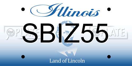 SBIZ55 Illinois License Plate