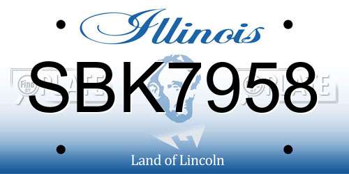 SBK7958 Illinois License Plate