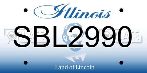 SBL2990 Illinois License Plate