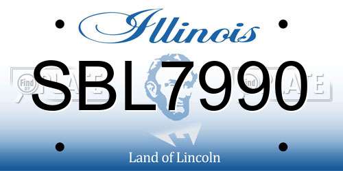 SBL7990 Illinois License Plate