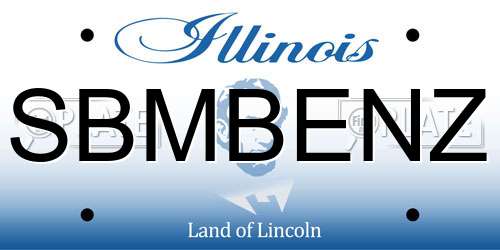 SBMBENZ Illinois License Plate