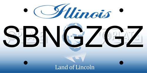 SBNGZGZ Illinois License Plate