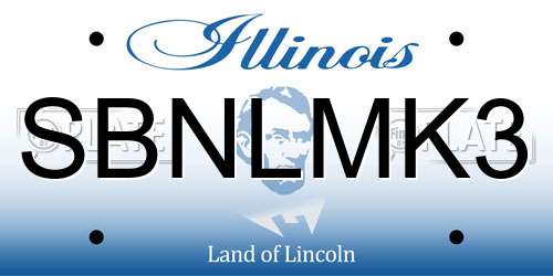 SBNLMK3 Illinois License Plate