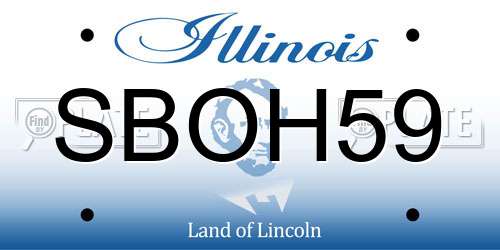 SBOH59 Illinois License Plate