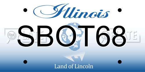 SBOT68 Illinois License Plate