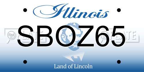 SBOZ65 Illinois License Plate