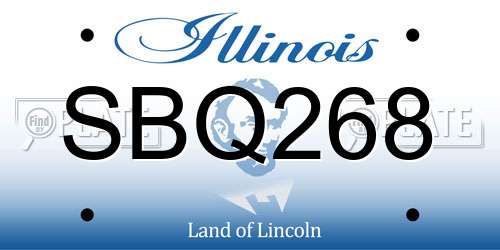 SBQ268 Illinois License Plate