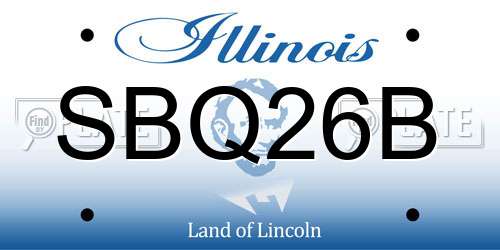 SBQ26B Illinois License Plate
