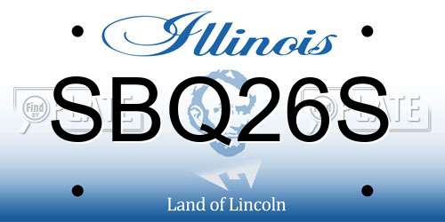 SBQ26S Illinois License Plate