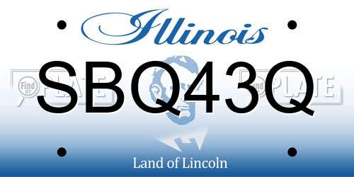 SBQ43Q Illinois License Plate
