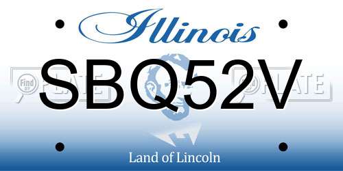 SBQ52V Illinois License Plate