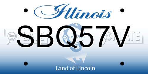 SBQ57V Illinois License Plate