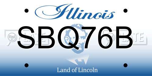 SBQ76B Illinois License Plate